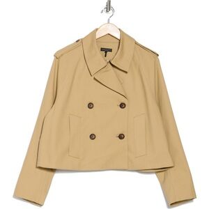 Rag & Bone Beige Cropped Double-Breasted Jacket